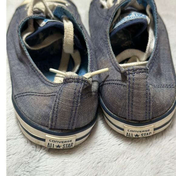 Converse Charcoal Canvas Sneakers with Cream Accents - Picture 4 of 7